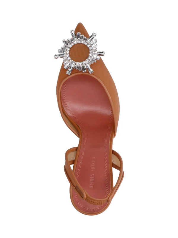 Amina Muaddi Brown Sandal Heels - Image 5
