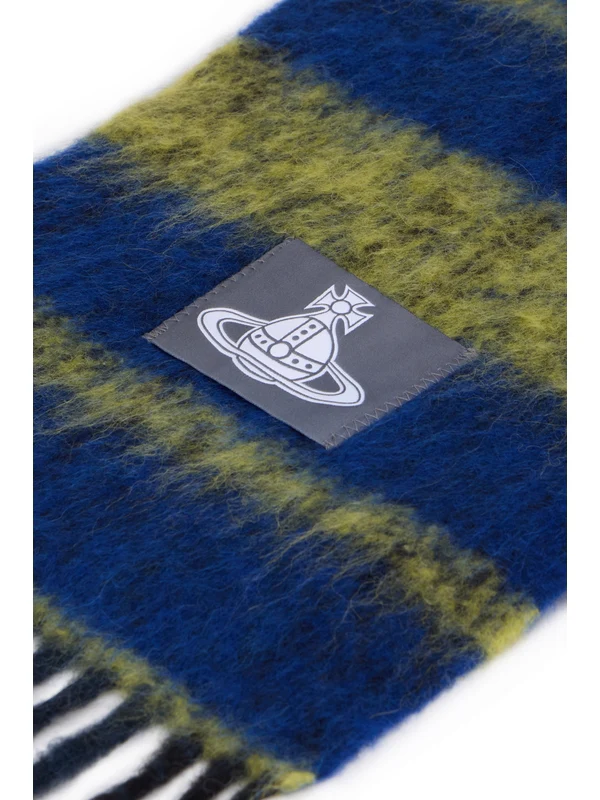 Vivienne Westwood Blue Green Wool Mufflers - Image 2