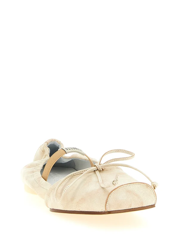 Mm6 Maison Margiela Beige Flat Shoes - Image 2