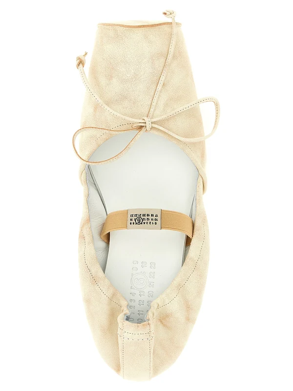 Mm6 Maison Margiela Beige Flat Shoes - Image 4