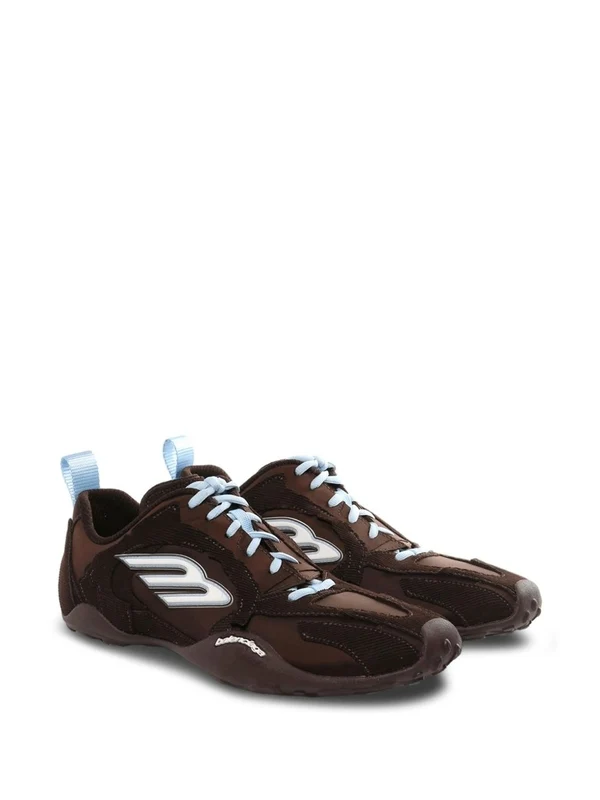 Balenciaga Brown Low Top Sneakers - Image 3