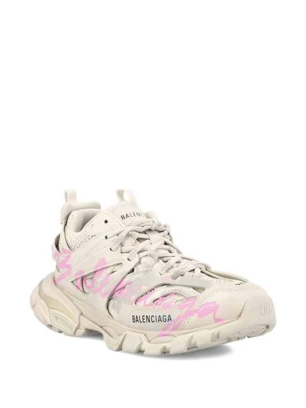 Balenciaga Beige Pink Low Top Sneakers - Image 3