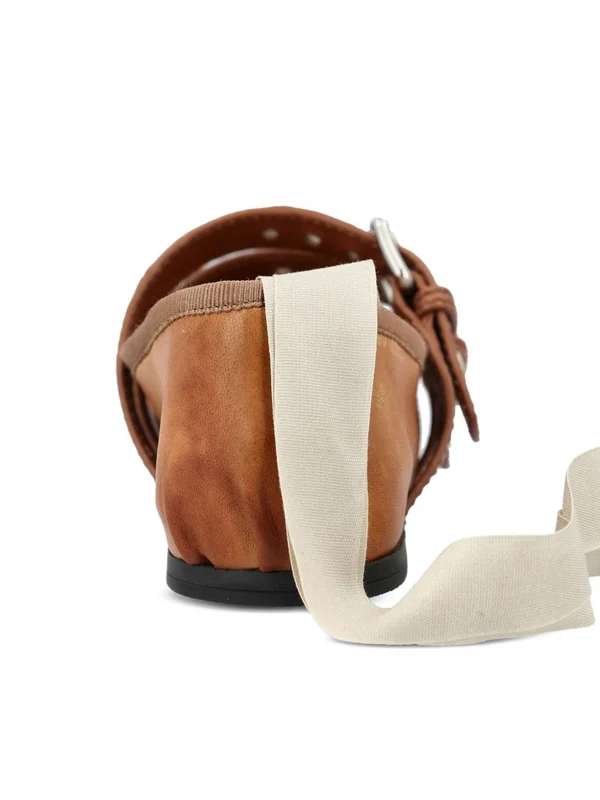 Miu Miu Brown Flat Shoes - Image 3