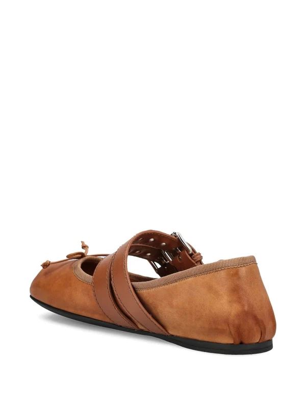 Miu Miu Brown Flat Shoes - Image 4