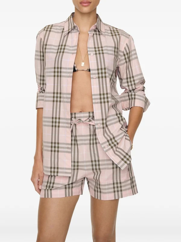 Burberry Pink Checked Shirts & Blouses - Image 4