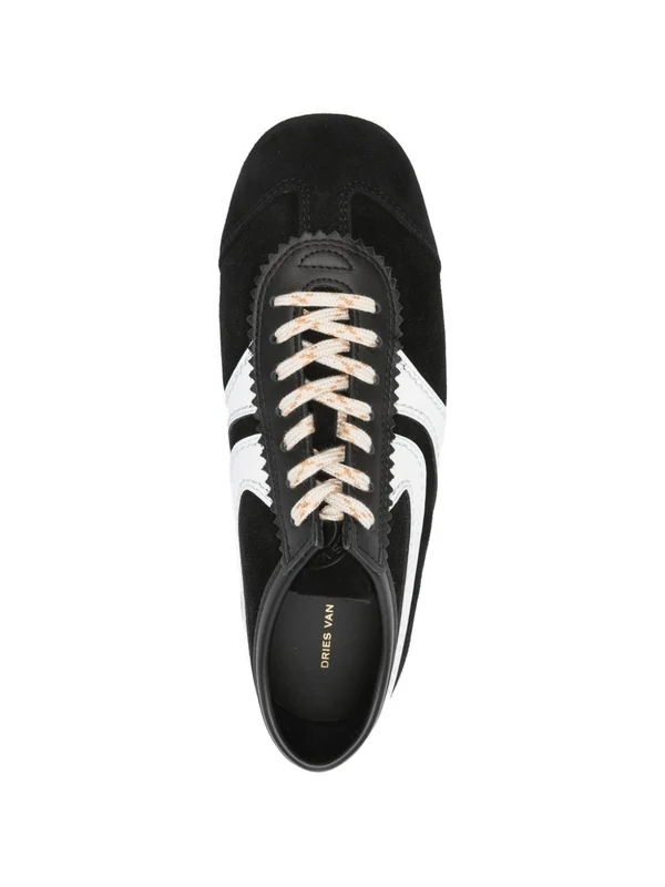 Dries Van Noten Black Low Top Sneakers - Image 4