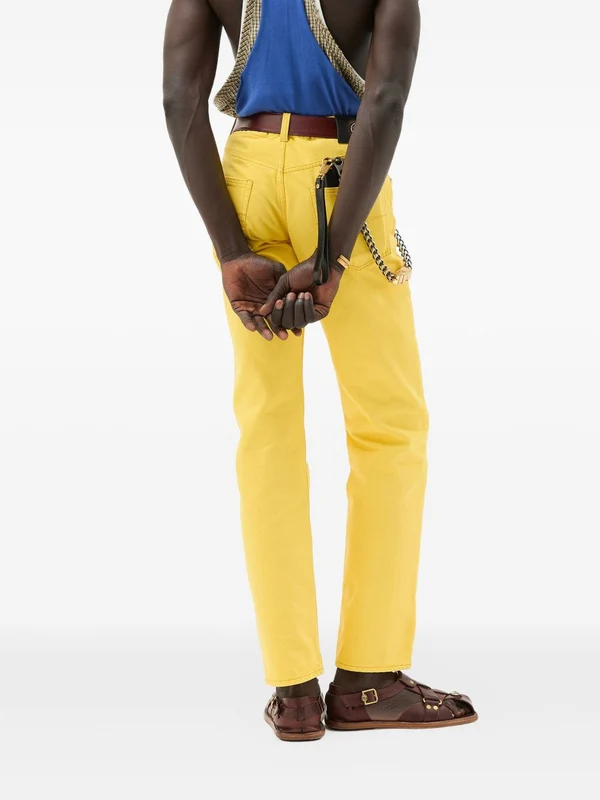 Versace Yellow Denim Pants - Image 3