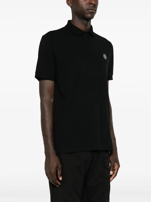 Stone Island Black Polo Shirts - Image 3
