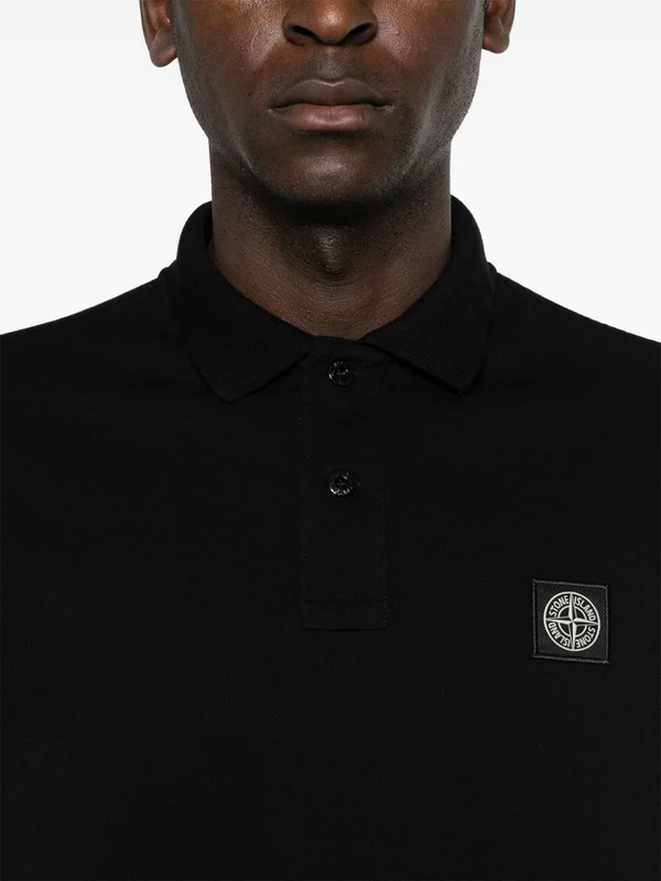 Stone Island Black Polo Shirts - Image 4