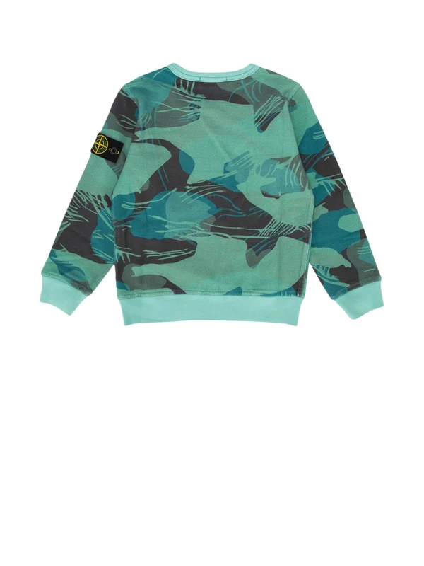 Stone Island Kids Green Sweatshirts - Image 2