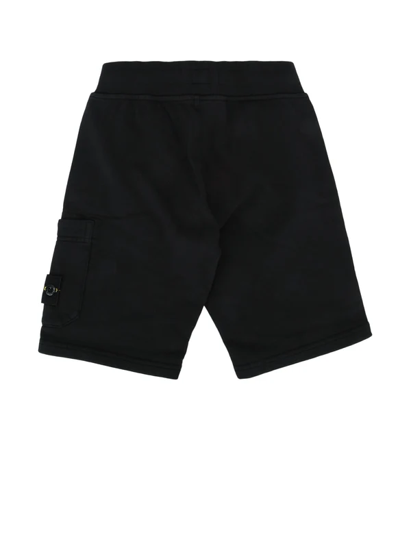 Stone Island Kids Black Shorts - Image 2
