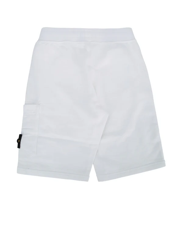 Stone Island Kids White Shorts - Image 2