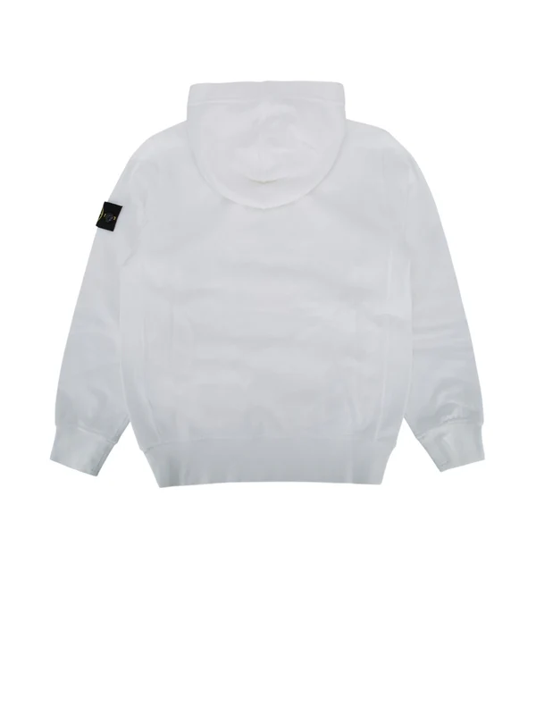 Stone Island Kids White Hoodies - Image 2