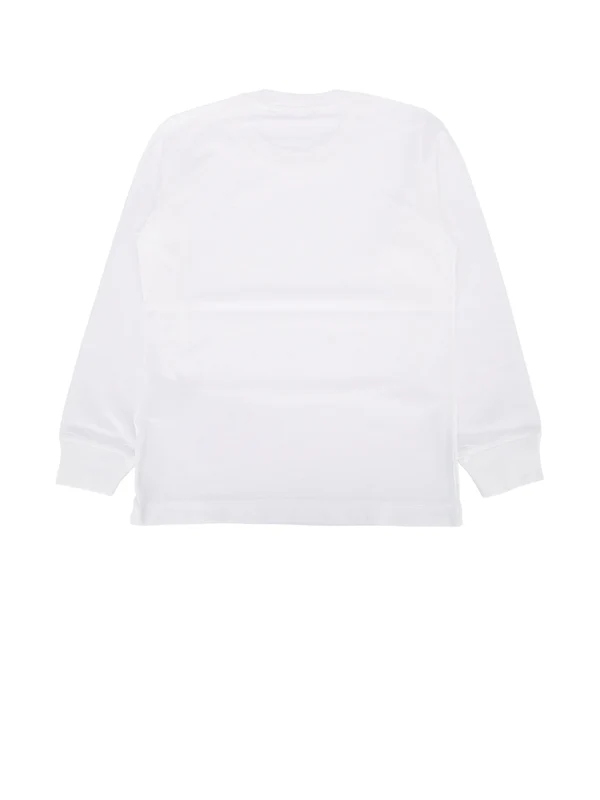 Stone Island Kids White Long Sleeve - Image 2