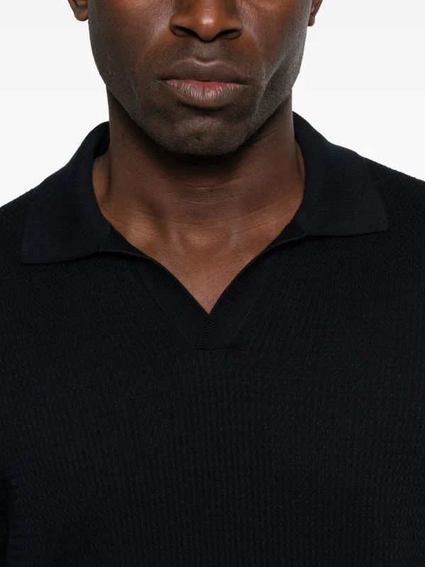 Corneliani Black Polo Shirts - Image 4