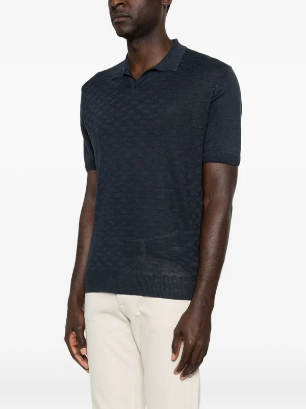Corneliani Navy Polo Shirts - Image 5