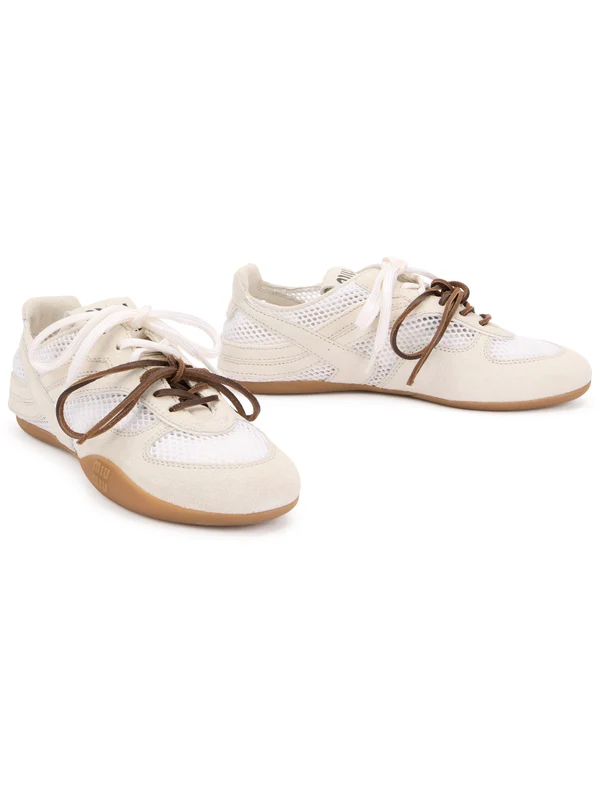 Miu Miu Beige Low Top Sneakers - Image 3
