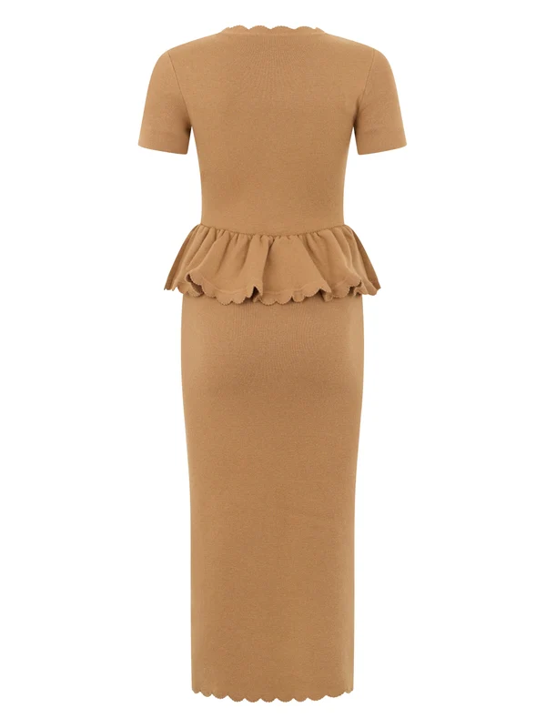 Self-Portrait Beige Long Dress - Image 2