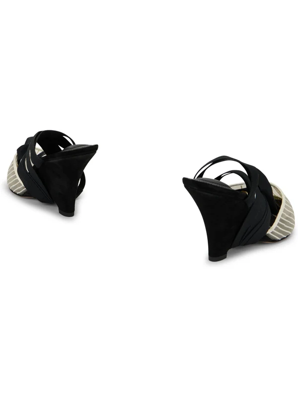 Jacquemus Black Wedge Sandals - Image 4