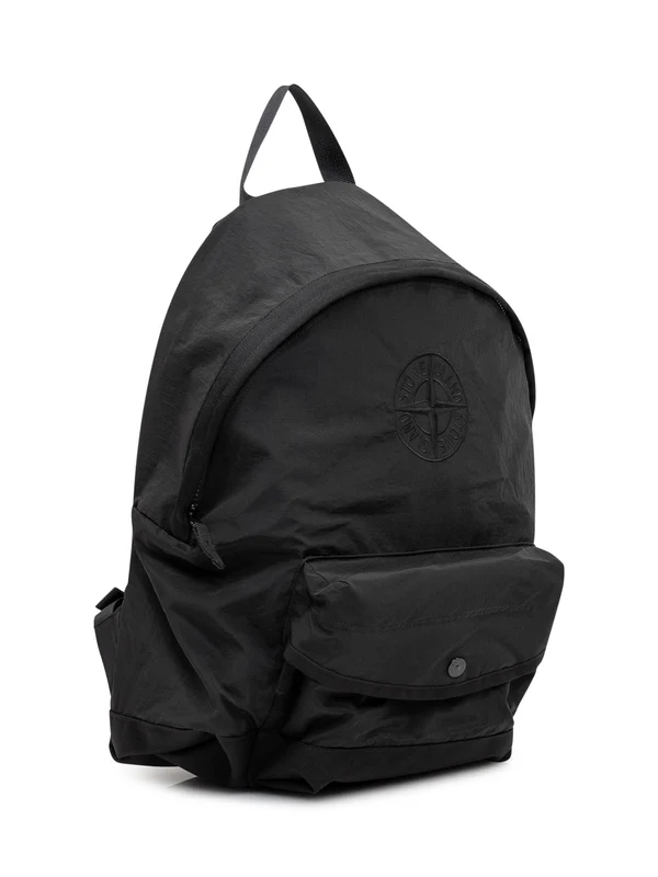 Stone Island Kids Black Backpacks - Image 2