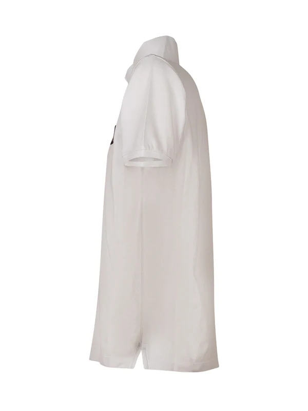 Stone Island Kids White Polo Shirts - Image 3