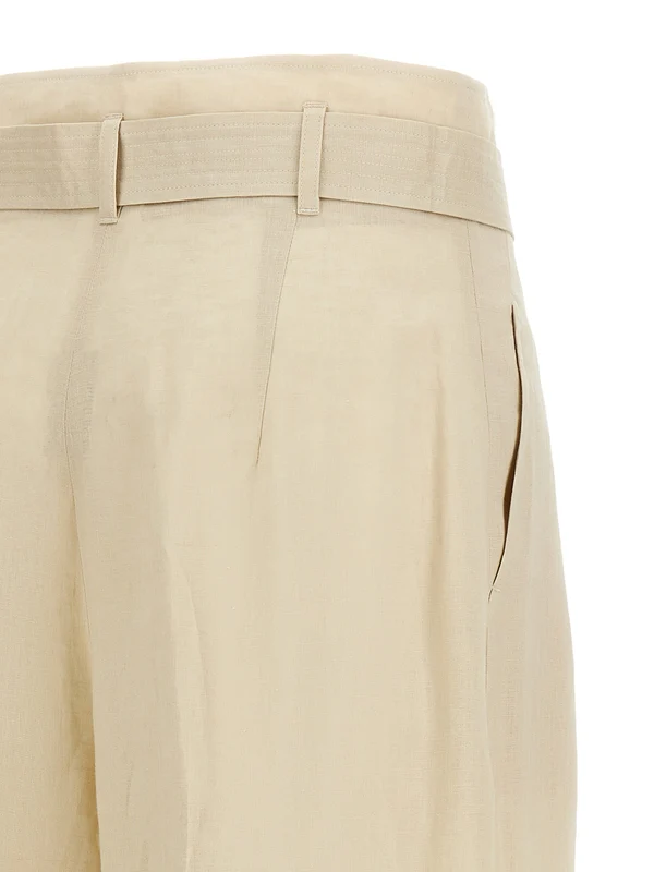Max Mara Studio Beige Tailored Pants - Image 4