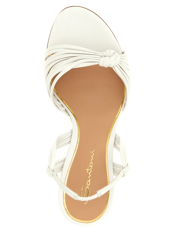 Santoni White Sandal Heels - Image 4