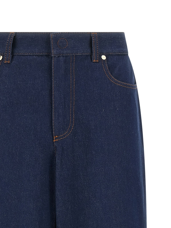Fendi Navy Denim Pants - Image 3