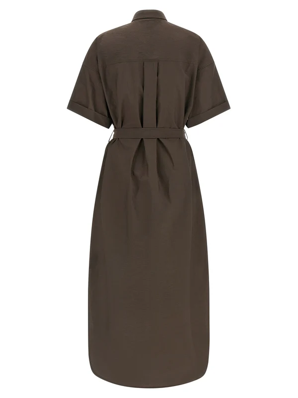 Brunello Cucinelli Brown Long Dress - Image 2