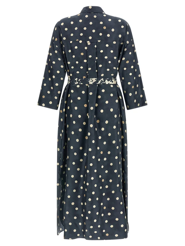 S Max Mara Navy Long Dress - Image 2