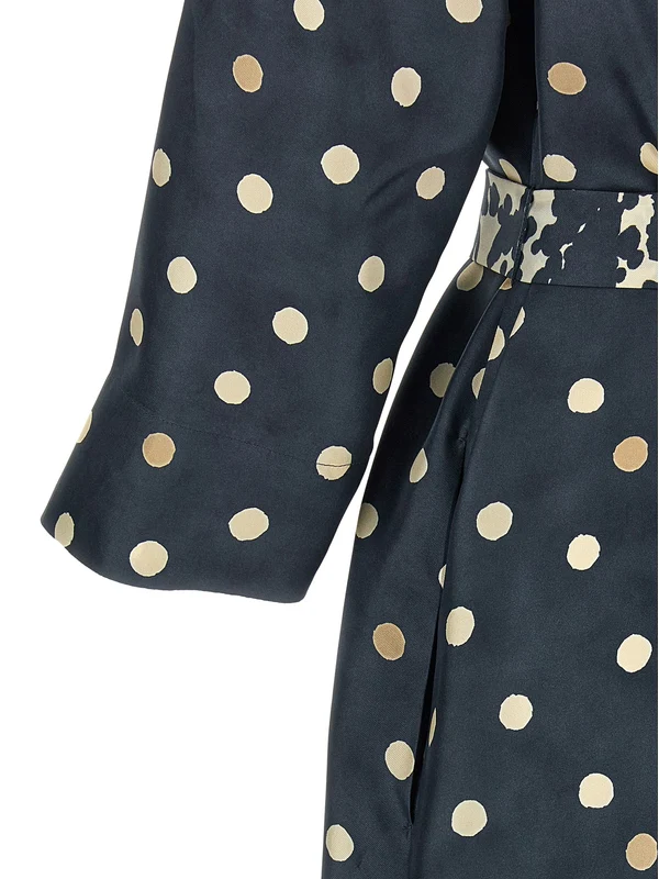 S Max Mara Navy Long Dress - Image 4