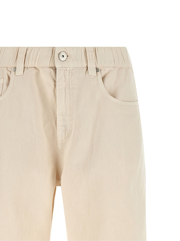 Brunello Cucinelli Beige Trousers - Image 3