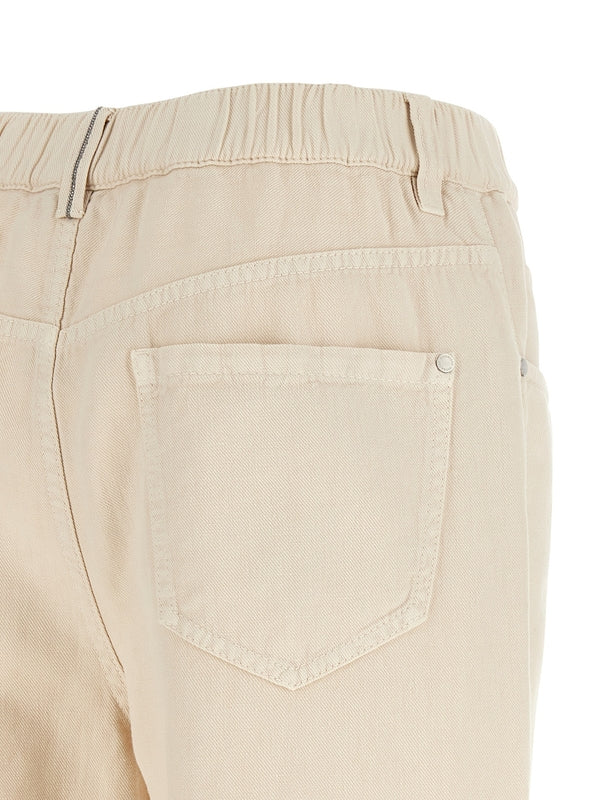 Brunello Cucinelli Beige Trousers - Image 4