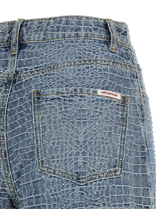 Self-Portrait Blue Shorts - Image 4