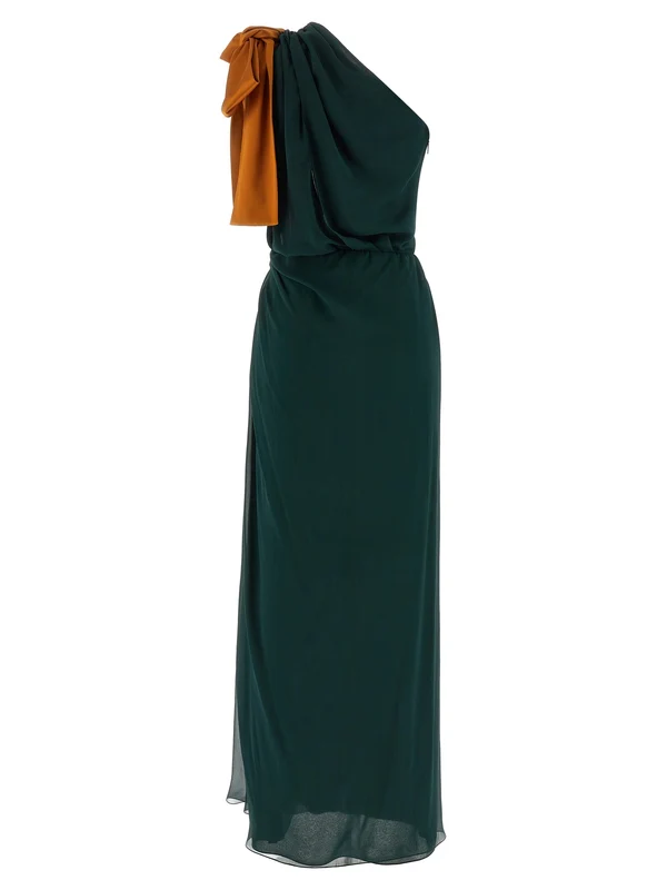 Saint Laurent Green Long Dress - Image 2