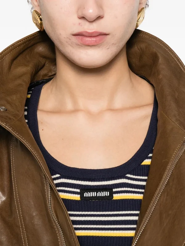 Miu Miu Multicolor Striped Sleeveless - Image 5
