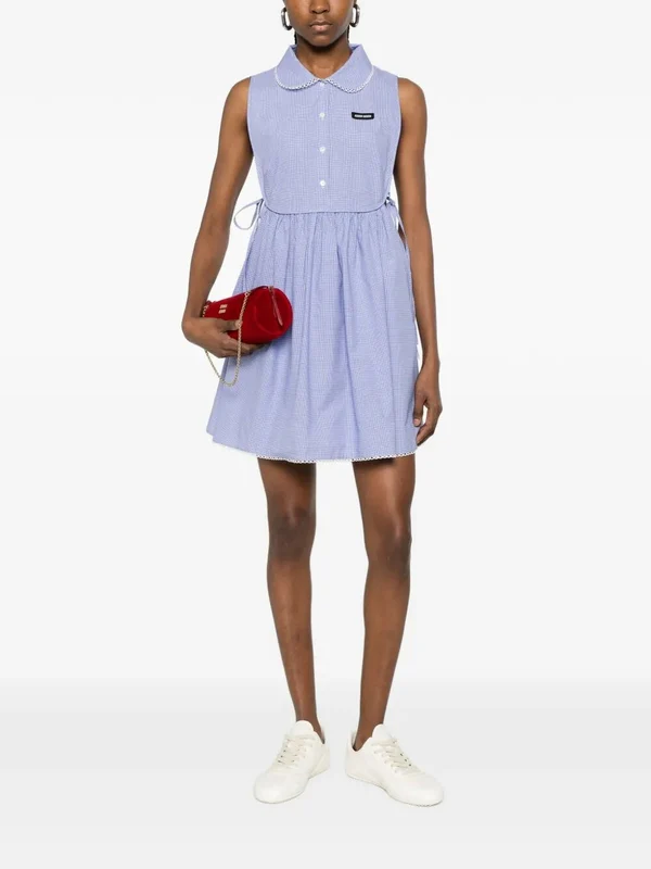 Miu Miu Blue Mini Dress - Image 2
