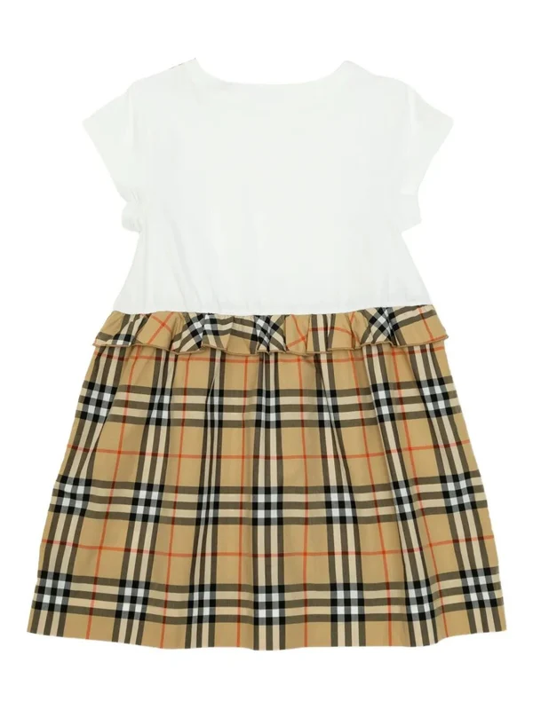 Burberry  Beige Checked Dress - Image 2
