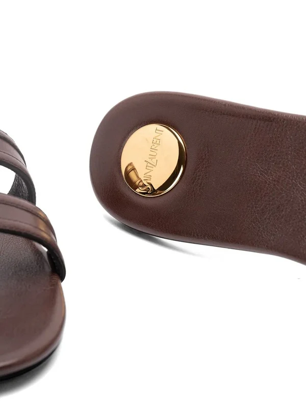 Saint Laurent Brown Slides - Image 4