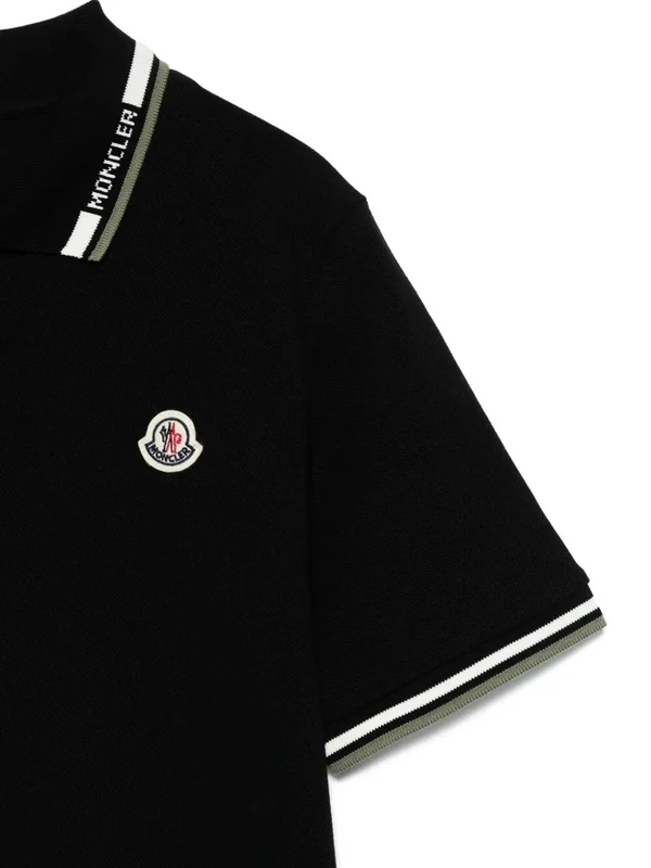 Moncler Black Polo Shirts - Image 3