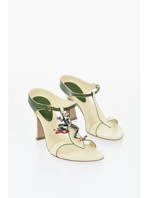 Bottega Veneta Yellow Green Sandal Heels - Image 2