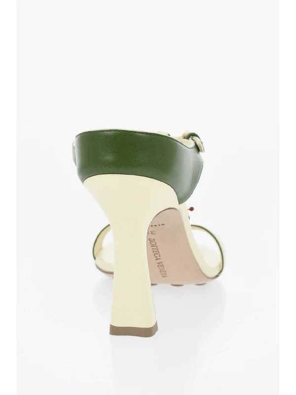Bottega Veneta Yellow Green Sandal Heels - Image 3