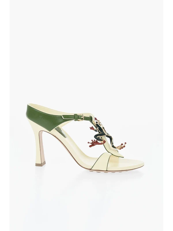 Bottega Veneta Yellow Green Sandal Heels - Image 4