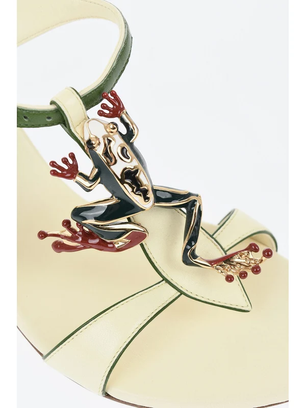 Bottega Veneta Yellow Green Sandal Heels - Image 5