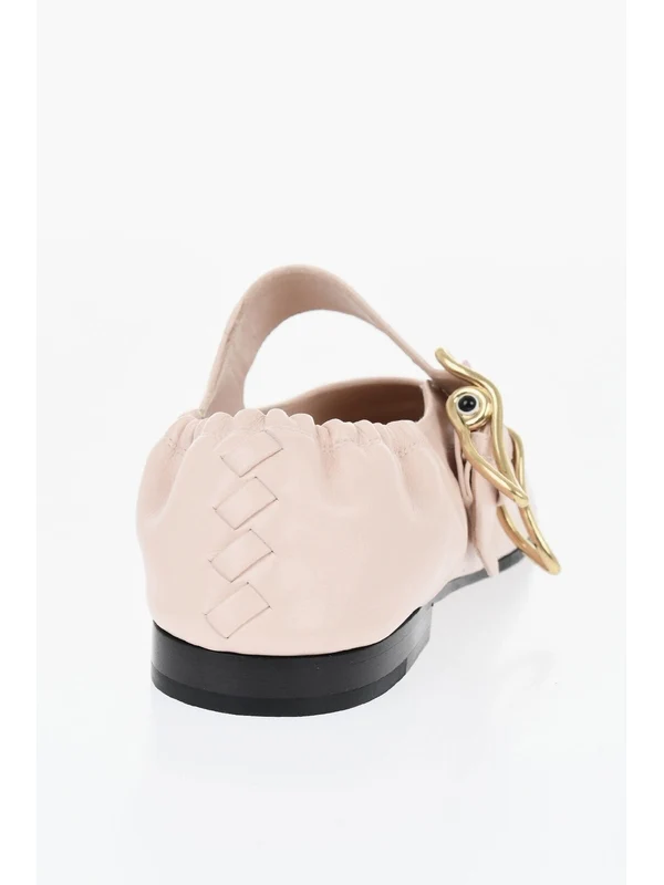 Bottega Veneta Pink Flat Shoes - Image 3