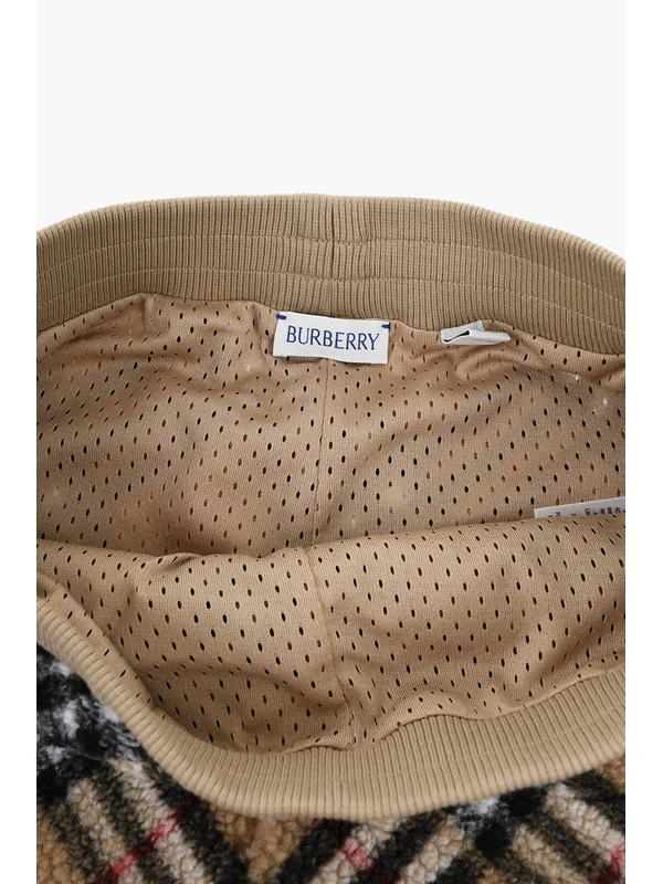 Burberry Beige Checked Casual Pants - Image 4