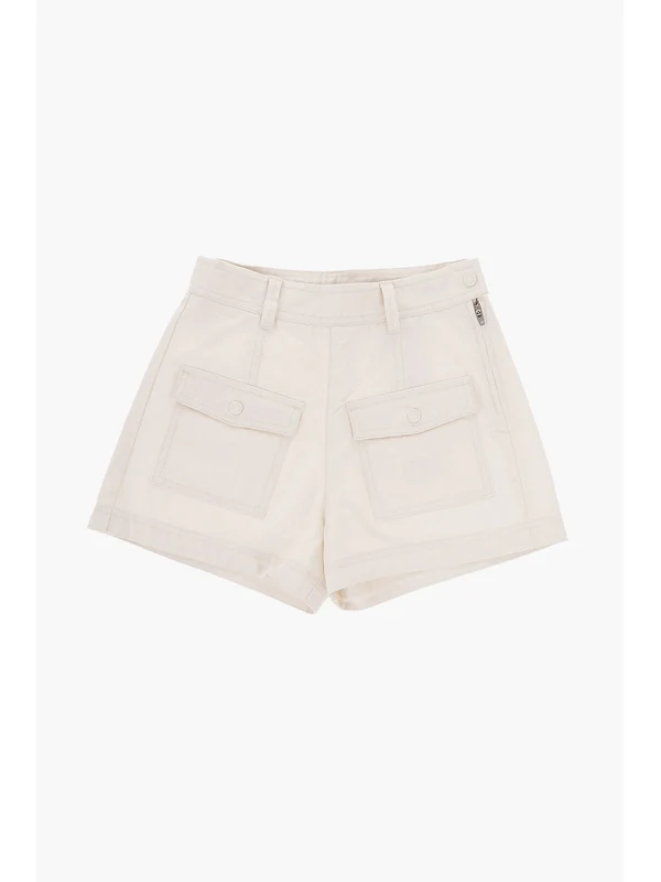 Moncler Ivory Shorts - Image 2