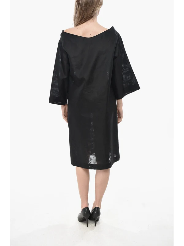The Row Black Midi Dress - Image 3