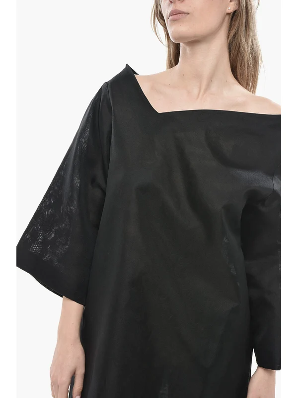 The Row Black Midi Dress - Image 4