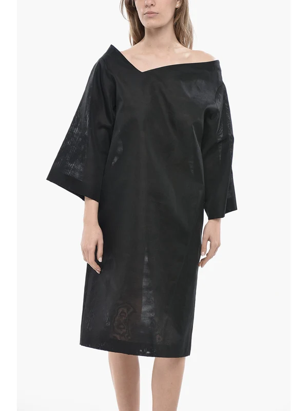The Row Black Midi Dress - Image 5